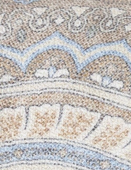 Beige & Blue Paisley Italian Silk Tie - 1913 Collection-preview