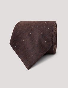 Rust Micro Spot Italian Cotton-Silk Tie - 1913 Collection