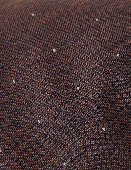 Rust Micro Spot Italian Cotton-Silk Tie - 1913 Collection-preview