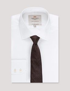 Rust Micro Spot Italian Cotton-Silk Tie - 1913 Collection-preview2