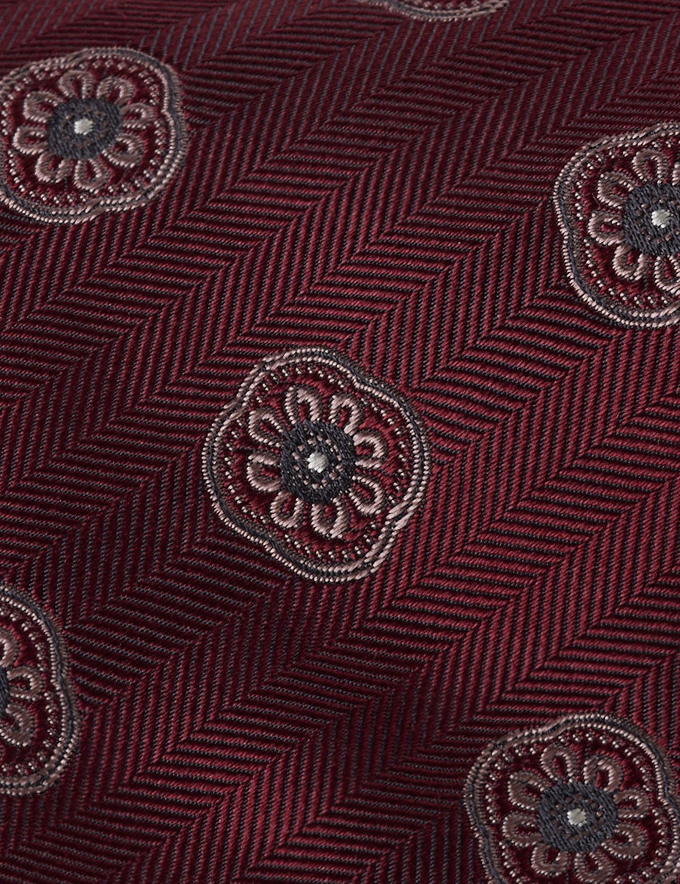 Red Herringbone Geo 1913 Tie-preview