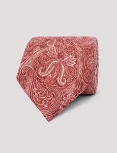 Rust Paisley Italian Silk Tie - 1913 Collection