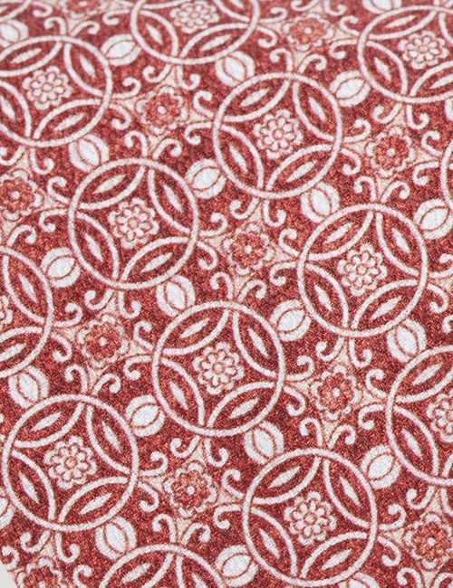 Rust Geometric Italian Silk Tie - 1913 Collection-preview