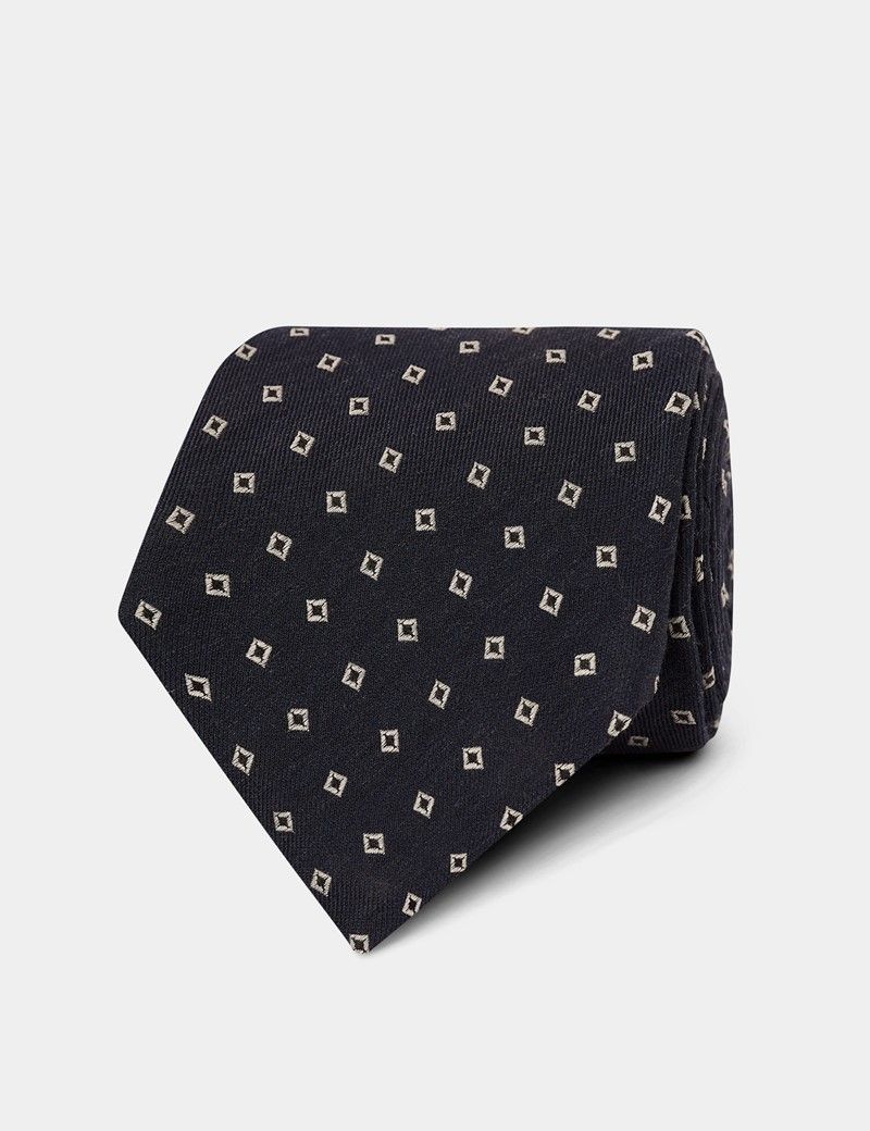 Navy Micro Square 1913 Tie