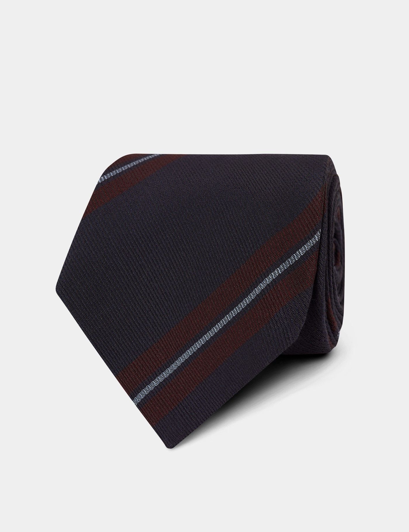 Navy & Burgundy Repp Stripe 1913 Tie
