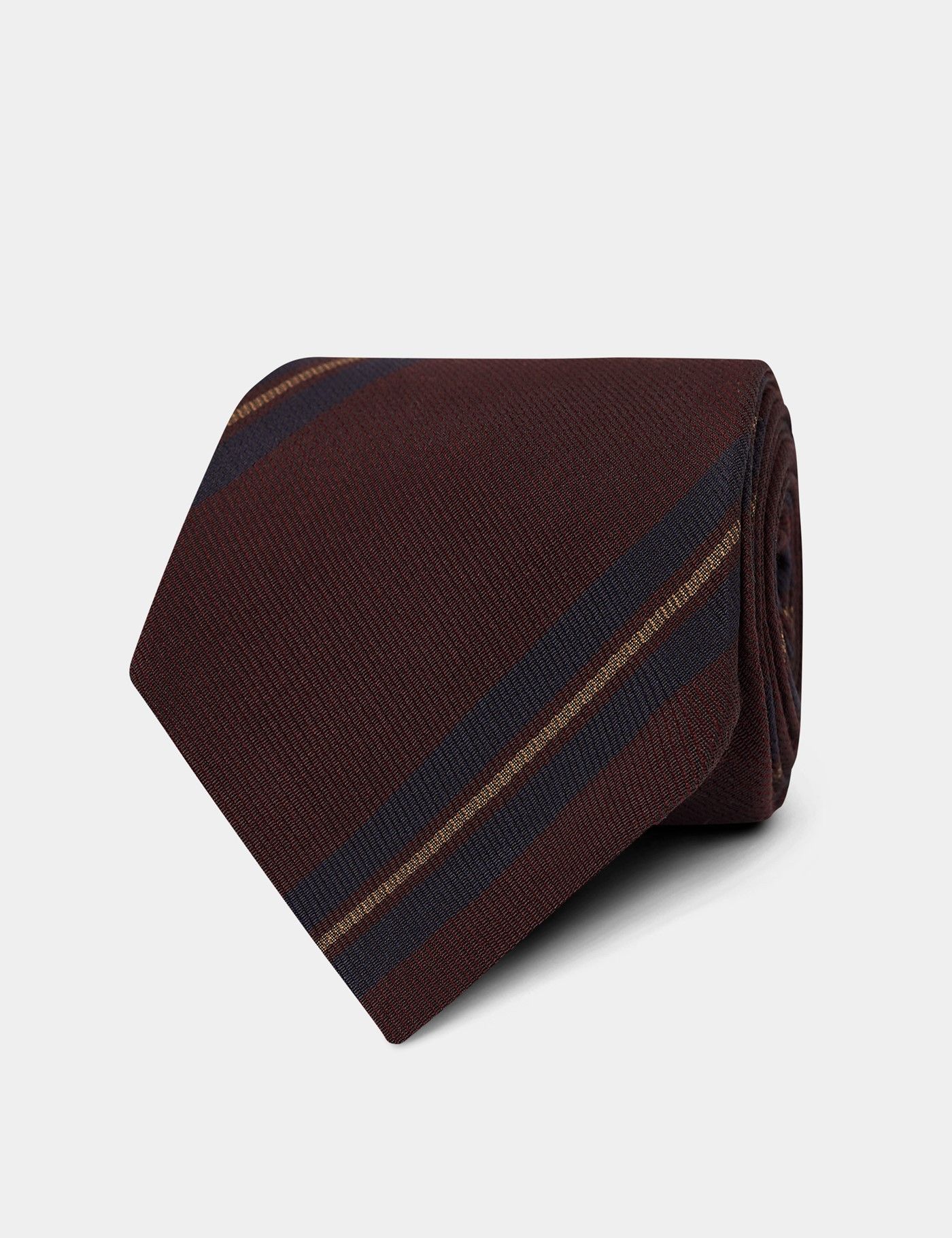 Burgundy Repp Stripe 1913 Tie