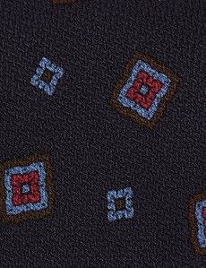 Navy & Red Medallion 1913 Tie