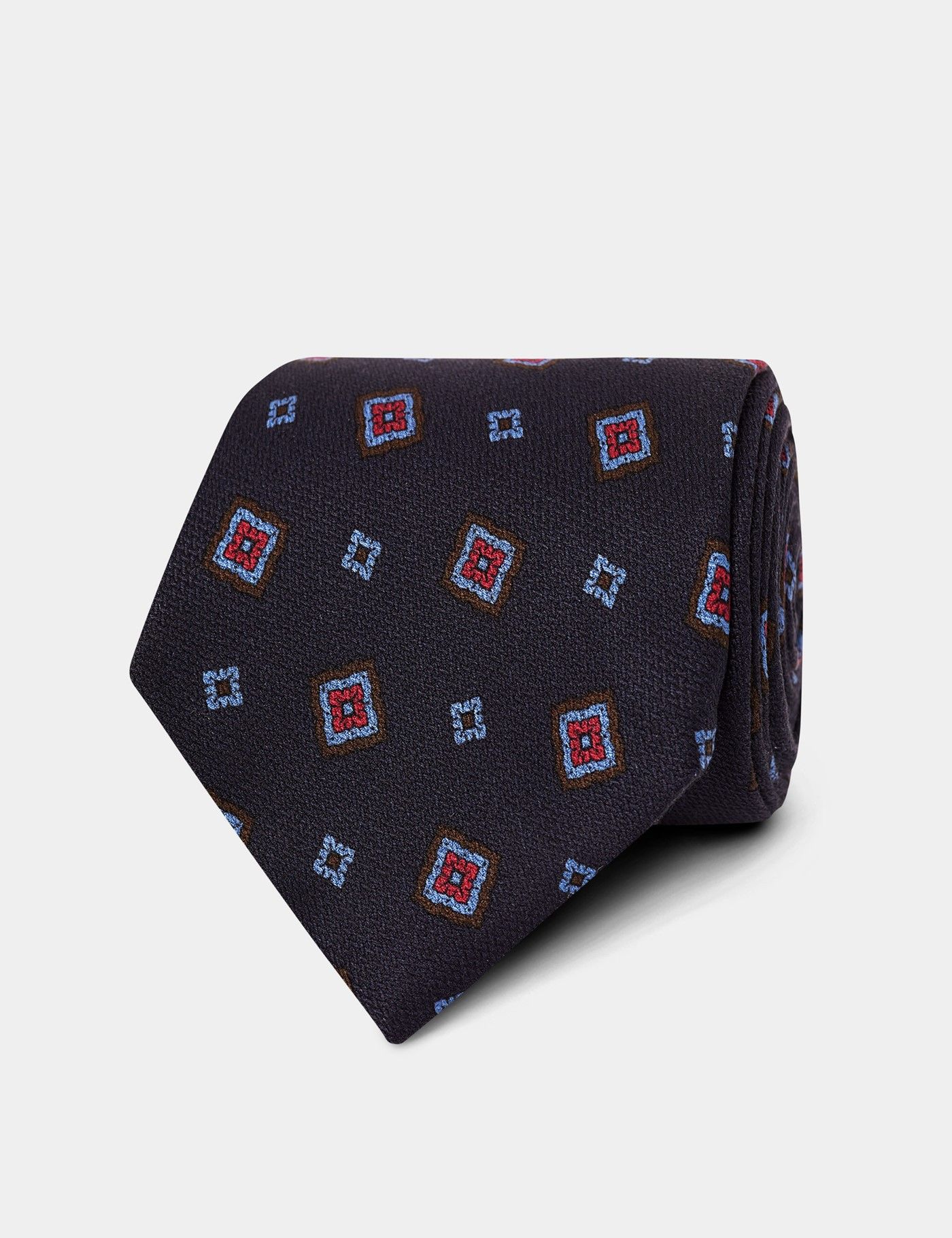 Navy & Red Medallion 1913 Tie