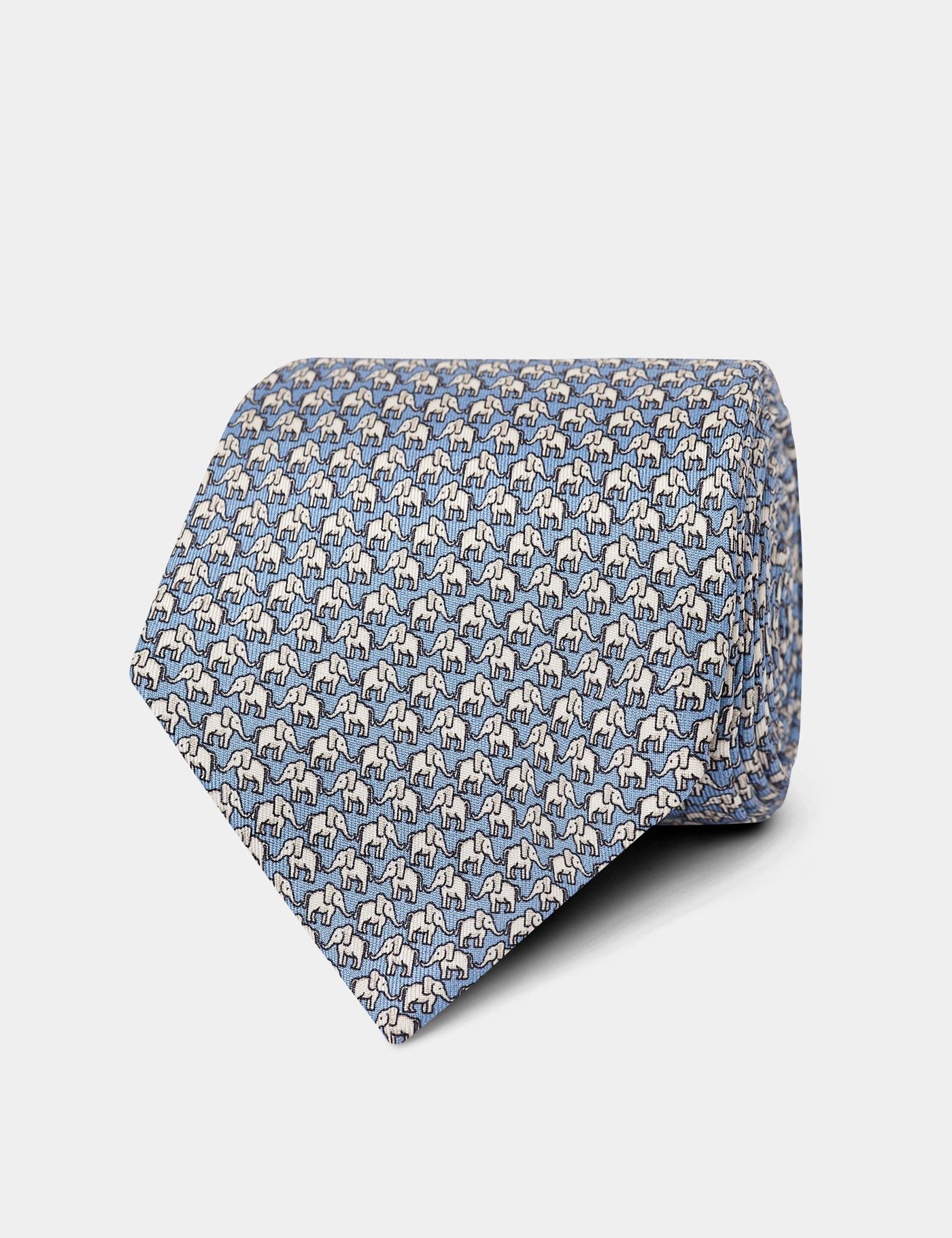 Sky Blue Elephant 1913 Tie