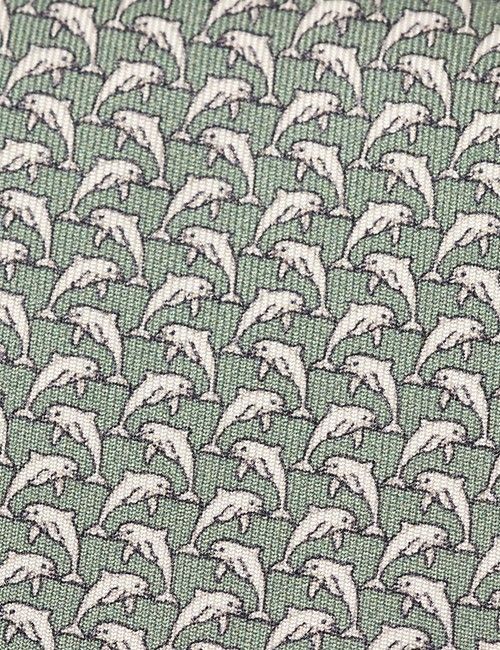 Mint Dolphin 1913 Pocket Square