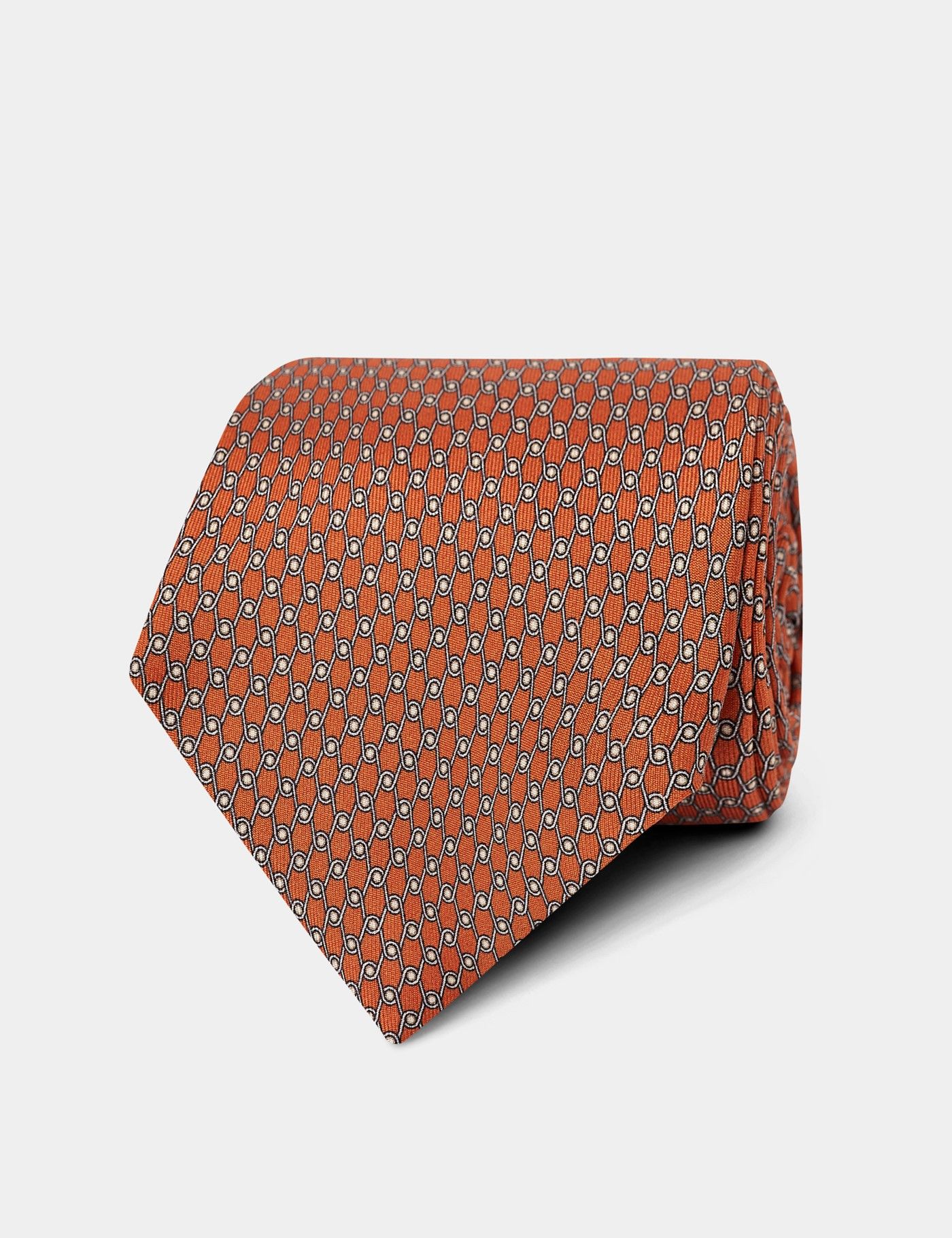 Orange Geo 1913 Tie