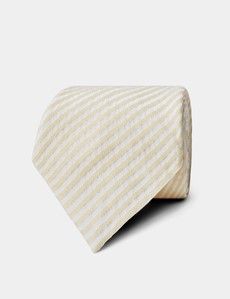 Butter Yellow Seersucker Stripe 1913 Tie