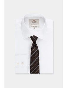 Chocolate Stripe Shantung 1913 Tie