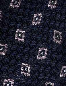 Navy & Pink Diamond Grenadine 1913 Tie