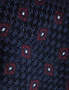 Navy & Burgundy Diamond Grenadine 1913 Tie