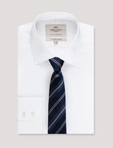 Blue Stripe Grenadine Italian Silk Tie - 1913 Collection-preview2