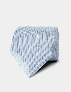 Sky Blue Tonal Spot Grenadine 1913 Tie