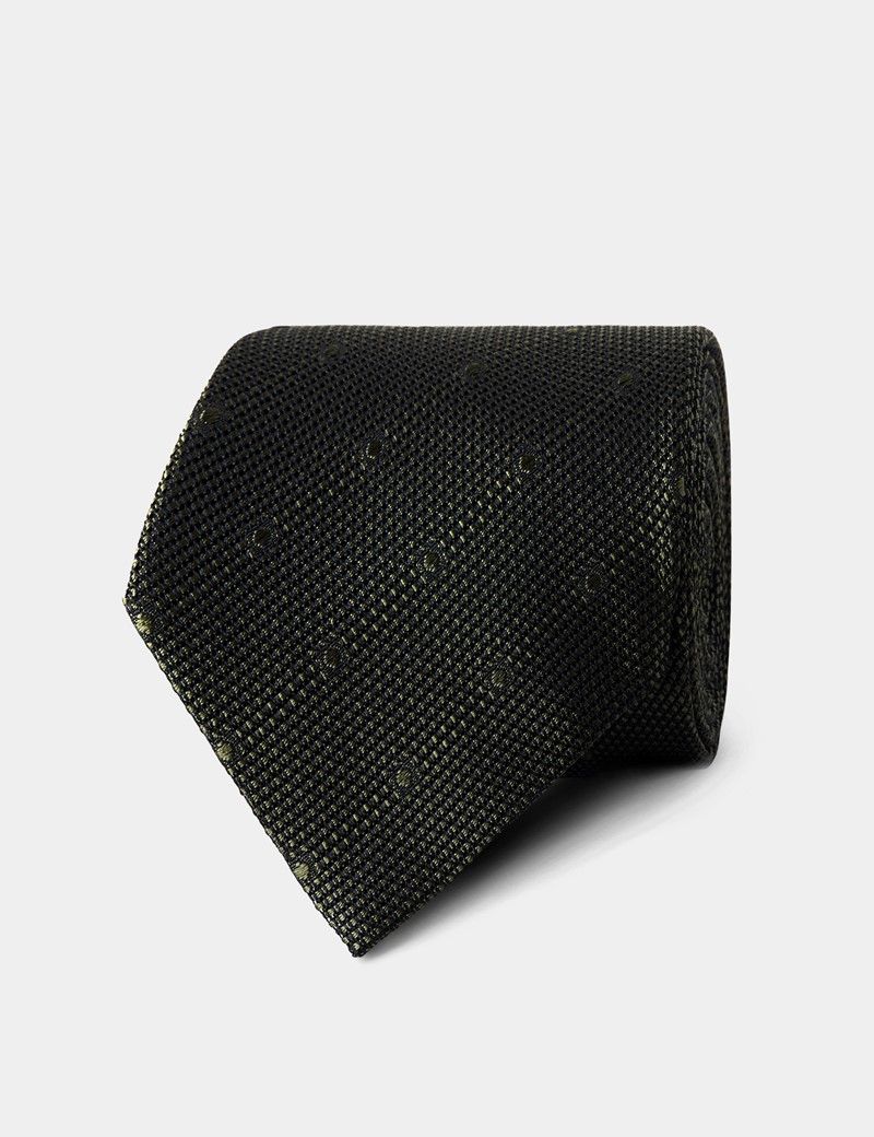 Forest Green Tonal Spot Grenadine 1913 Tie