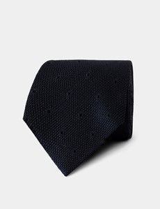 Navy Tonal Spot Grenadine 1913 Tie