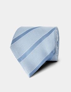 Sky Blue Tonal Stripe Grenadine 1913 Tie