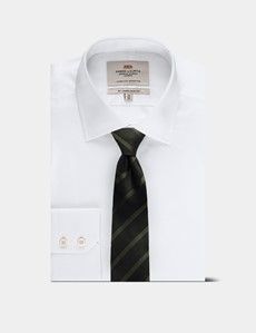 Forest Green Tonal Stripe Grenadine 1913 Tie