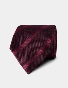 Burgundy Tonal Stripe Grenadine 1913 Tie