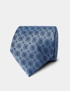 Blue Geo Textured 1913 Tie