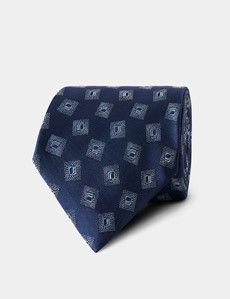 Blue Jacquard Geo 1913 Tie