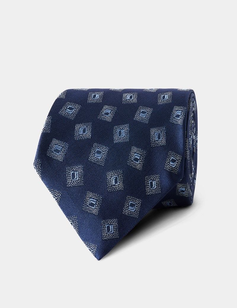 Blue Jacquard Geo 1913 Tie