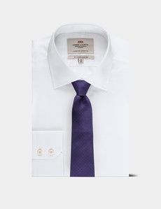 Plum & Navy Micro Floral 1913 Tie