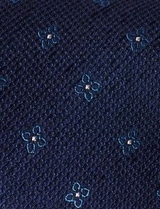 Navy Jacquard Floral 1913 Tie