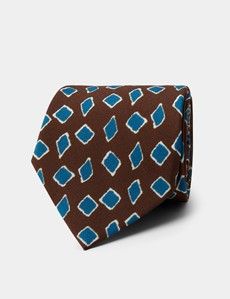 Toffee & Blue Diamond 1913 Tie