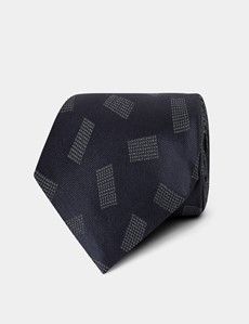 Charcoal Irregular Rectangle 1913 Tie