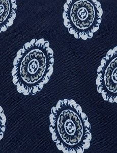 Navy Round Medallion 1913 Tie