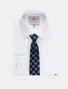 Navy Round Medallion 1913 Tie