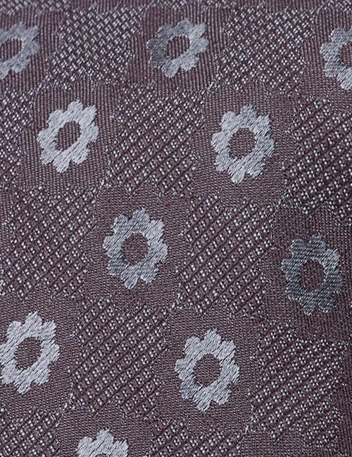 Classic Fit Lilac & White Textured Weave Non-Iron Shirt