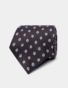 Chocolate Brown Floral 1913 Tie