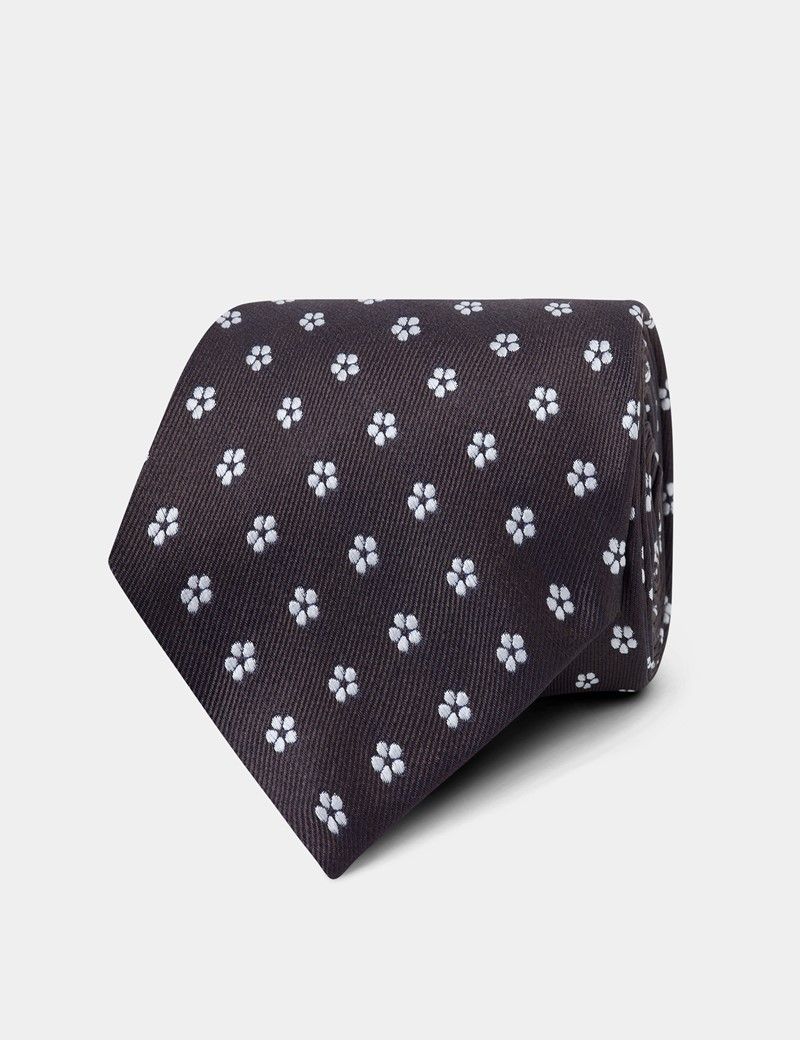 Chocolate Brown Floral 1913 Tie
