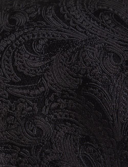 Black Paisley Tie - 100% Silk-preview