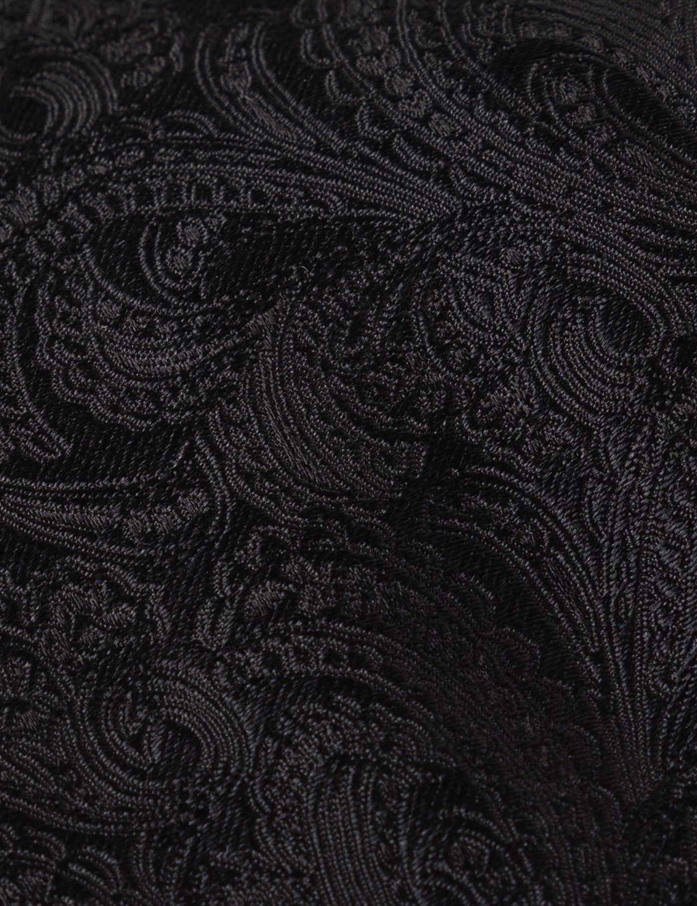 Black Paisley Tie - 100% Silk-preview