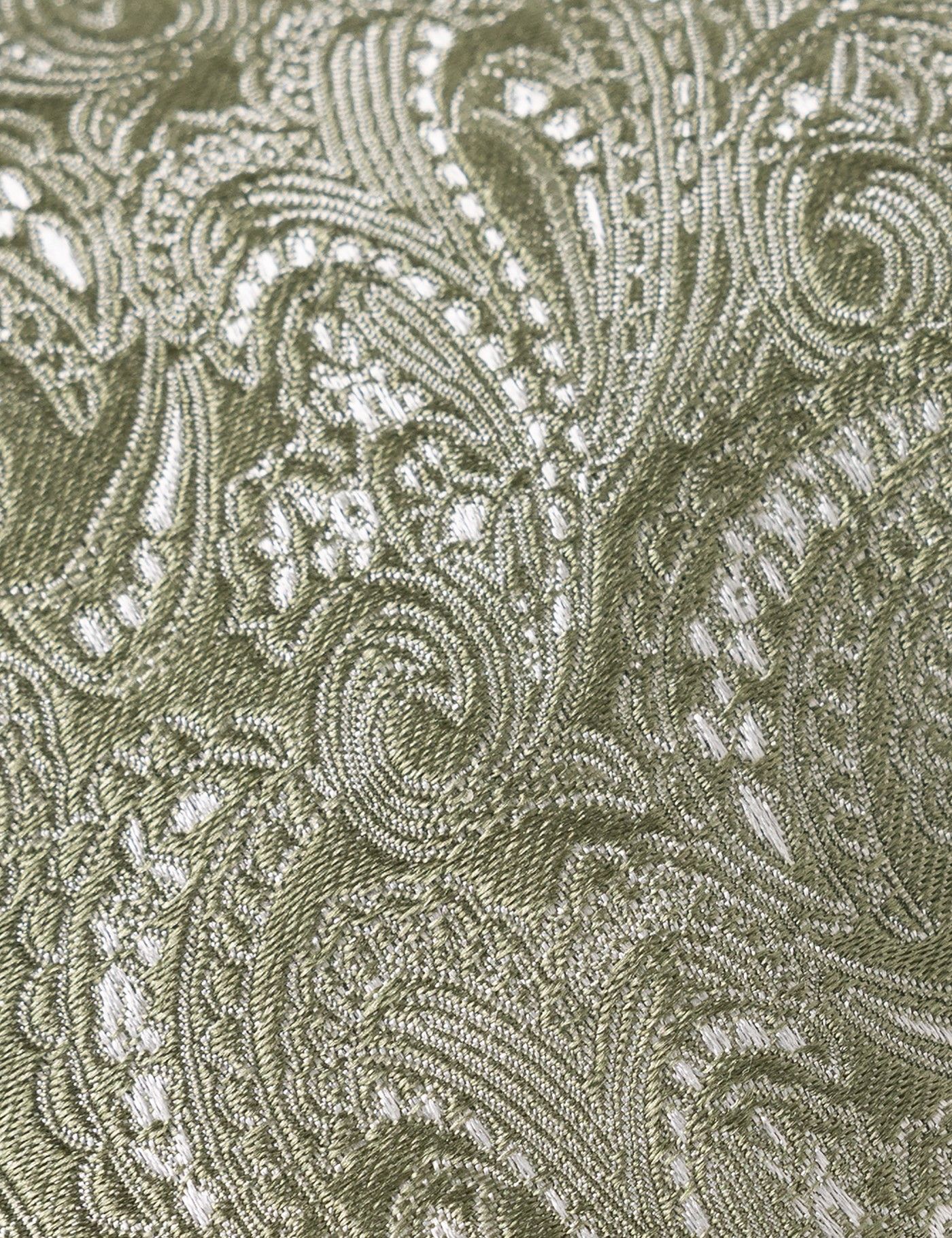 Sage Green Paisley Tie - 100% Silk-preview