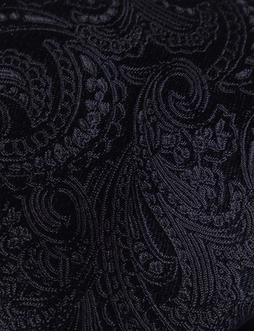 Navy Paisley Tie - 100% Silk-preview