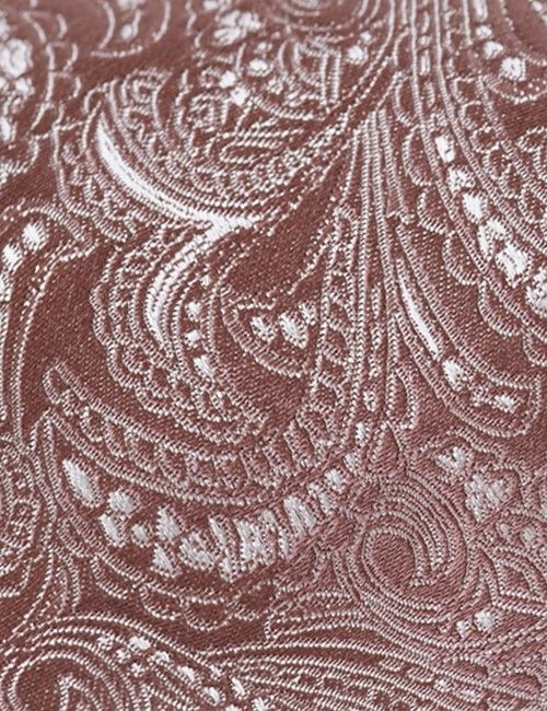 Rose Pink Paisley Tie - 100% Silk-preview