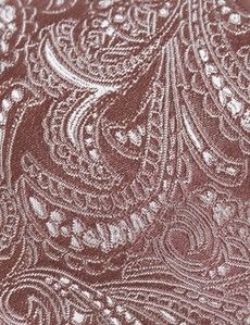 Rose Pink Paisley Tie - 100% Silk