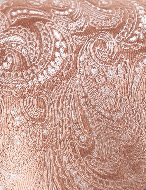 Peach Paisley Tie - 100% Silk-preview