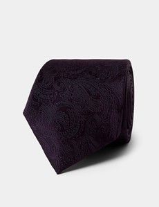 Plum Paisley Tie