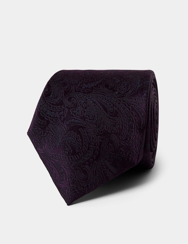 Plum Paisley Tie