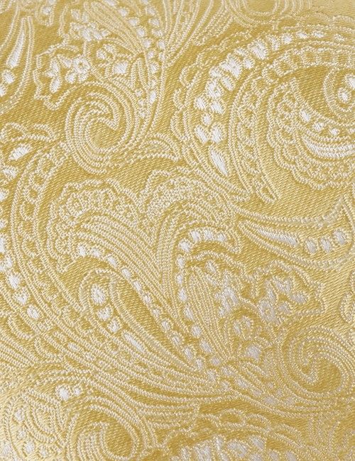 Yellow Paisley Tie - 100% Silk-preview