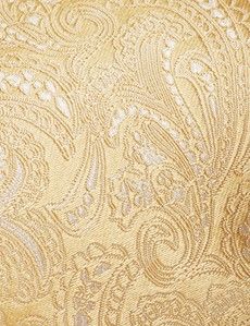 Butter Yellow Paisley Tie