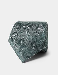 Mint Green Paisley Tie